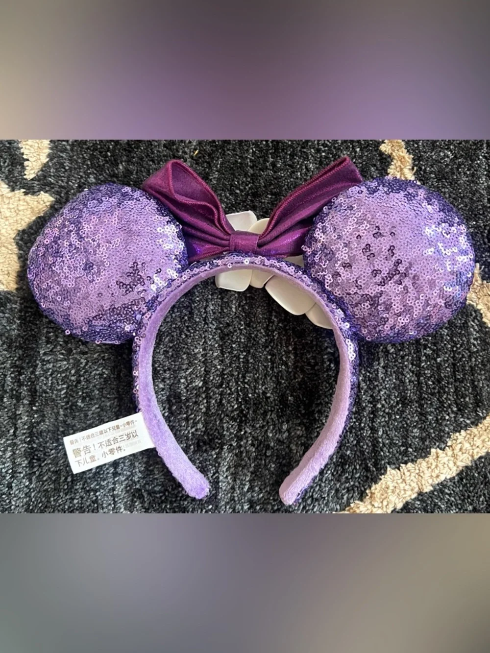 Disney Purple Plumeria Aulani Hawaii Resort Minnie Ears Disney Parks Headband - Picture 2 of 5